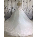 2017 Cheap Long Sleeve Cheap Hot Sale White Appliqued Ball Gown Wedding Dress